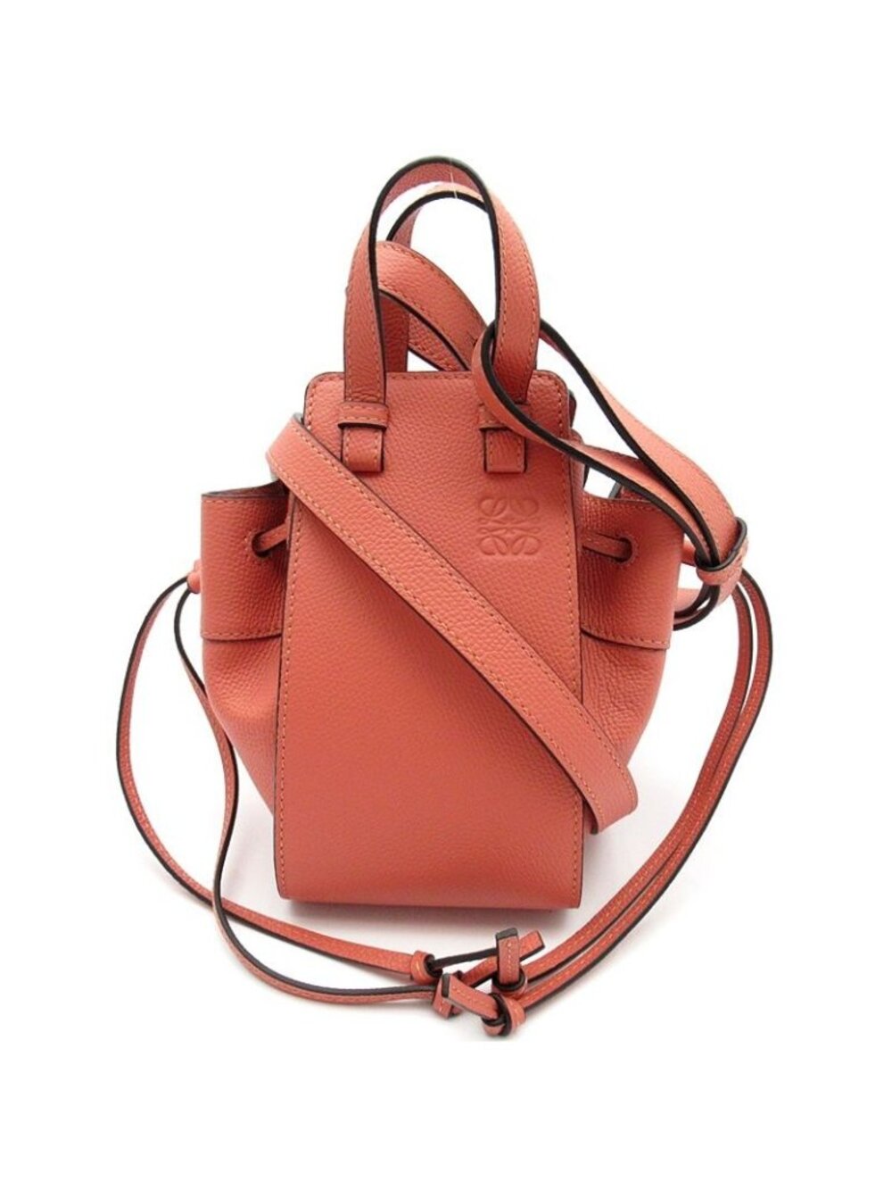 Loewe Hammock Drawstring Mini 314.12 Classic Calfskin Shoulder Bag Pink